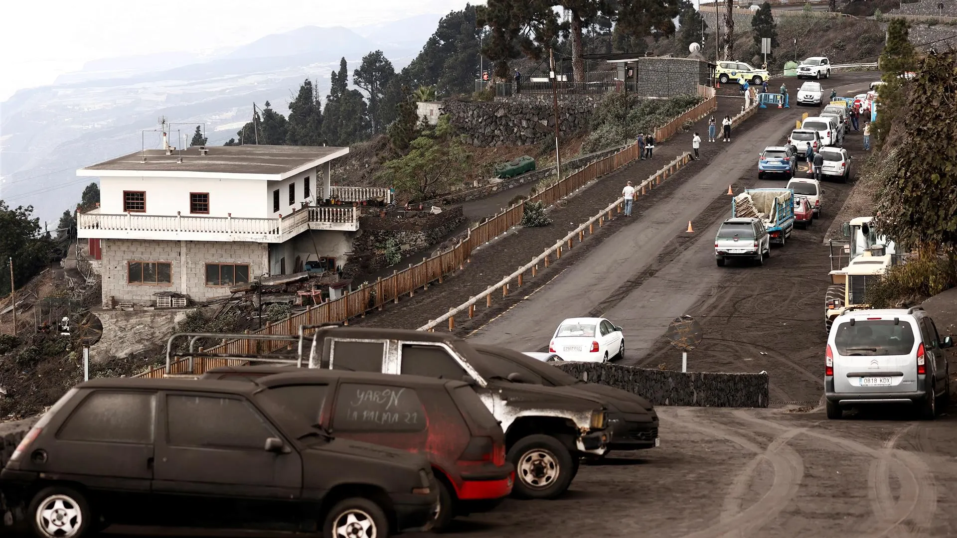 La Palma cubierta de ceniza