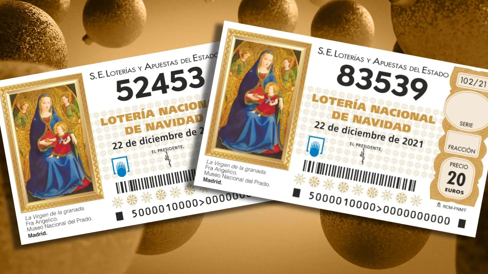 Números de la Lotería de Navidad de la Fundación Francisco Franco Números de la Lotería de Navidad de la Fundación Francisco Franco