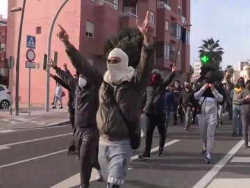 Protestas durante la huelga del metal de Cádiz