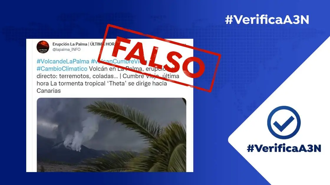No, la tormenta tropical 'Theta' no va a llegar a Canarias en la actualidad No, la tormenta tropical 'Theta' no va a llegar a Canarias en la actualidad