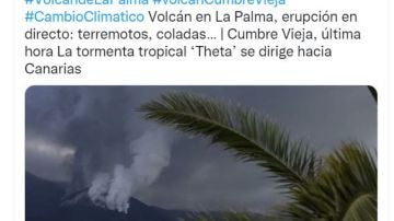 “Cumbre Vieja, última hora: La tormenta tropical ‘Theta’ se dirige hac