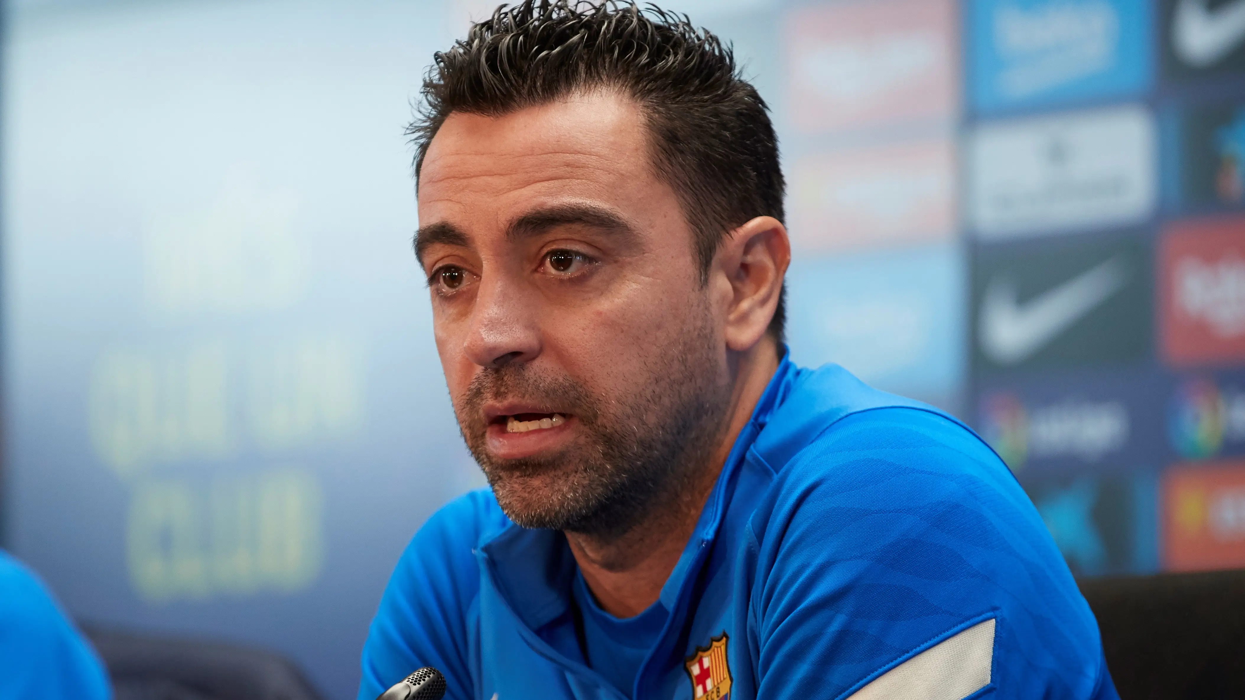 Xavi Hernández, durante una rueda de prensa Xavi Hernández, durante una rueda de prensa