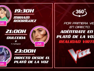 ¡Atentos a las redes sociales! El sábado te esperan Miriam Rodríguez, Dulceida y el plató de 'La Voz' como nunca lo has visto