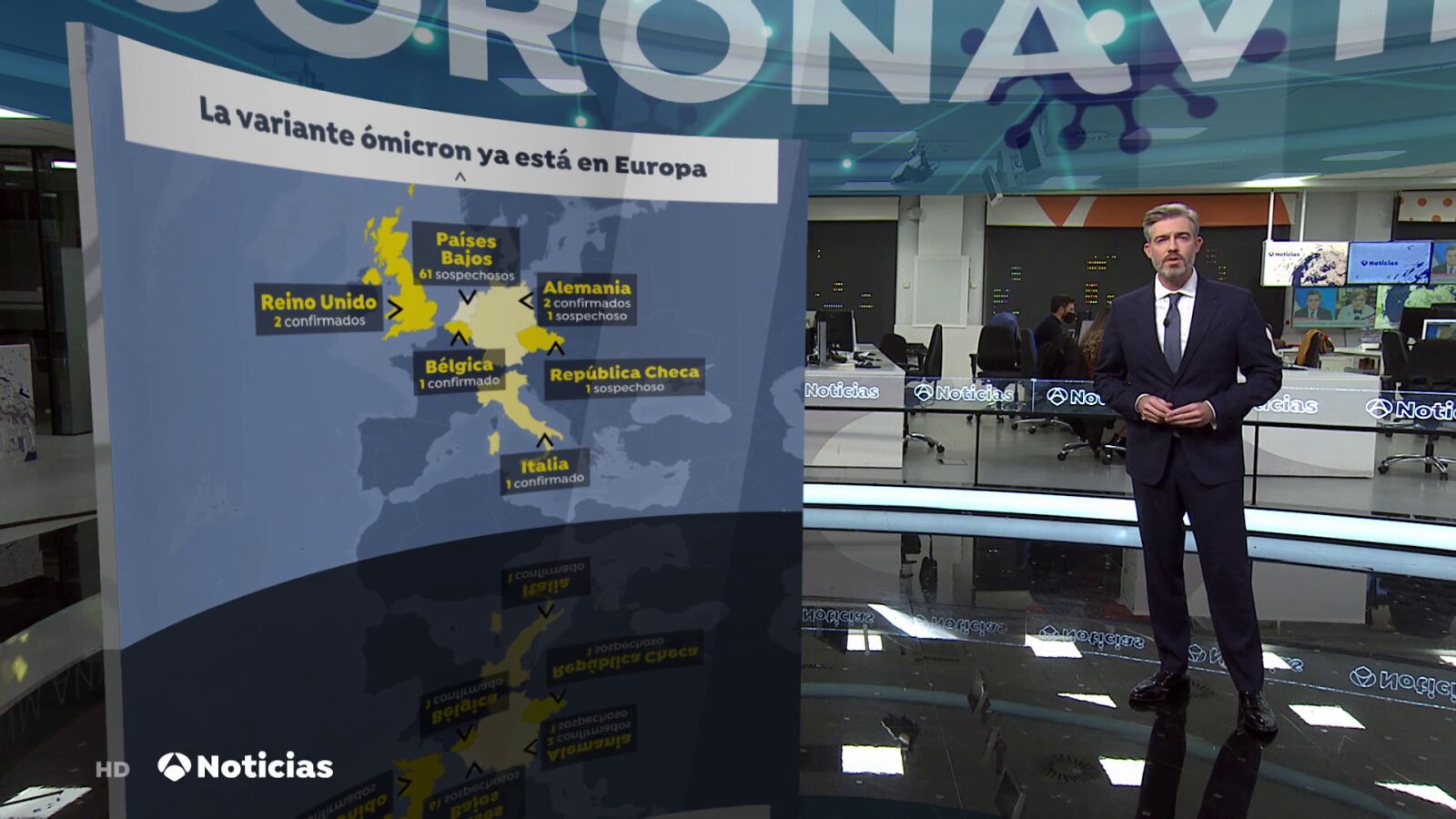 Primeros casos de la variante ómicron de coronavirus en Alemania, Italia, Reino Unido y República Checa