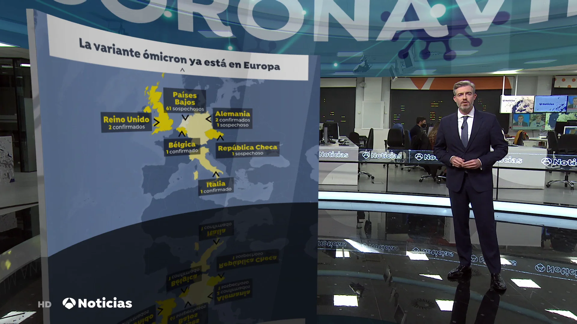 Primeros casos de la variante ómicron de coronavirus en Alemania, Reino Unido y República Checa Primeros casos de la variante ómicron de coronavirus en Alemania, Reino Unido y República Checa