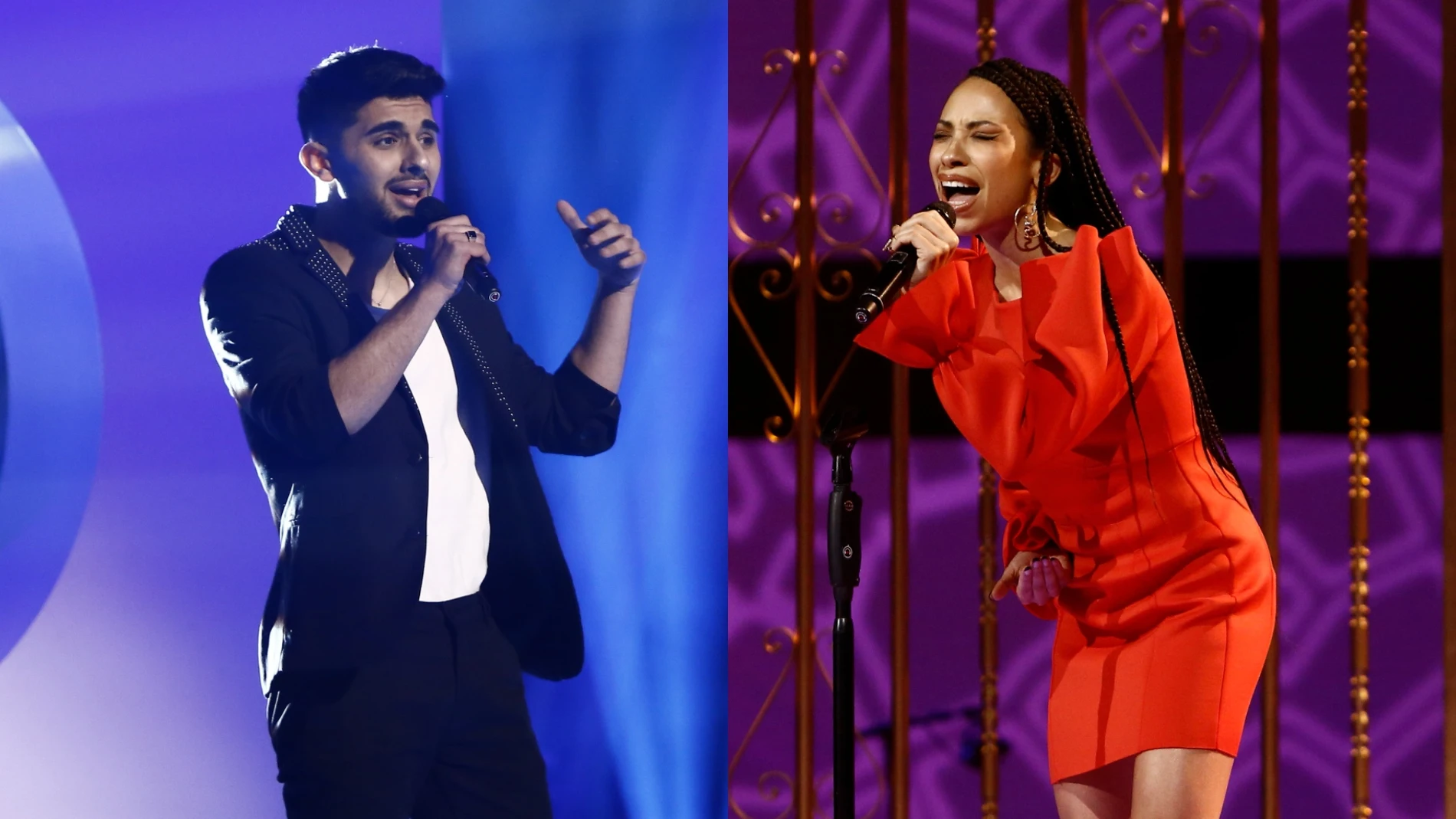 Julio Benavente y Karina Pasian, semifinalistas de ‘La Voz’ en el equipo de Alejandro Sanz