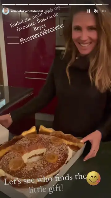 Elsa Pataky comiendo roscón de reyes Elsa Pataky comiendo roscón de reyes