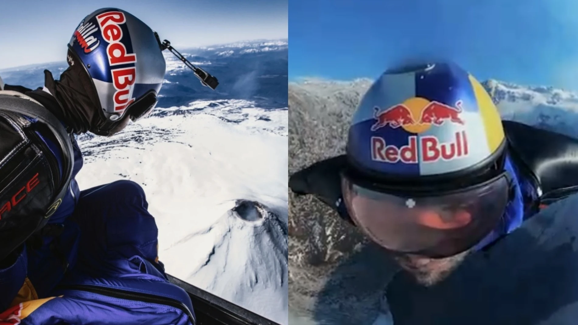 El vuelo nunca visto de Sebastián Álvarez: entra y sale del cráter del volcán Villarrica con su traje de wingsuit