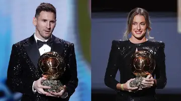 Leo Messi y Alexia Putellas, ganadores del Balón de Oro 2021 Leo Messi y Alexia Putellas, ganadores del Balón de Oro 2021