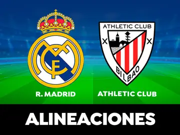Alineación de hoy del Real Madrid ante el Athletic en el partido de la Liga Santander Alineación de hoy del Real Madrid ante el Athletic en el partido de la Liga Santander