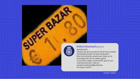 La Policía difunde la imagen de una etiqueta para intentar resolver un crimen La Policía difunde la imagen de una etiqueta para intentar resolver un crimen