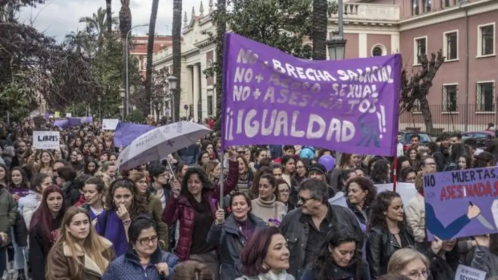 Imagen de archivo de una manifestación del 8M Imagen de archivo de una manifestación del 8M