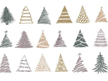 El truco para hacer un dibujo de un árbol de Navidad en menos de 1 minuto
