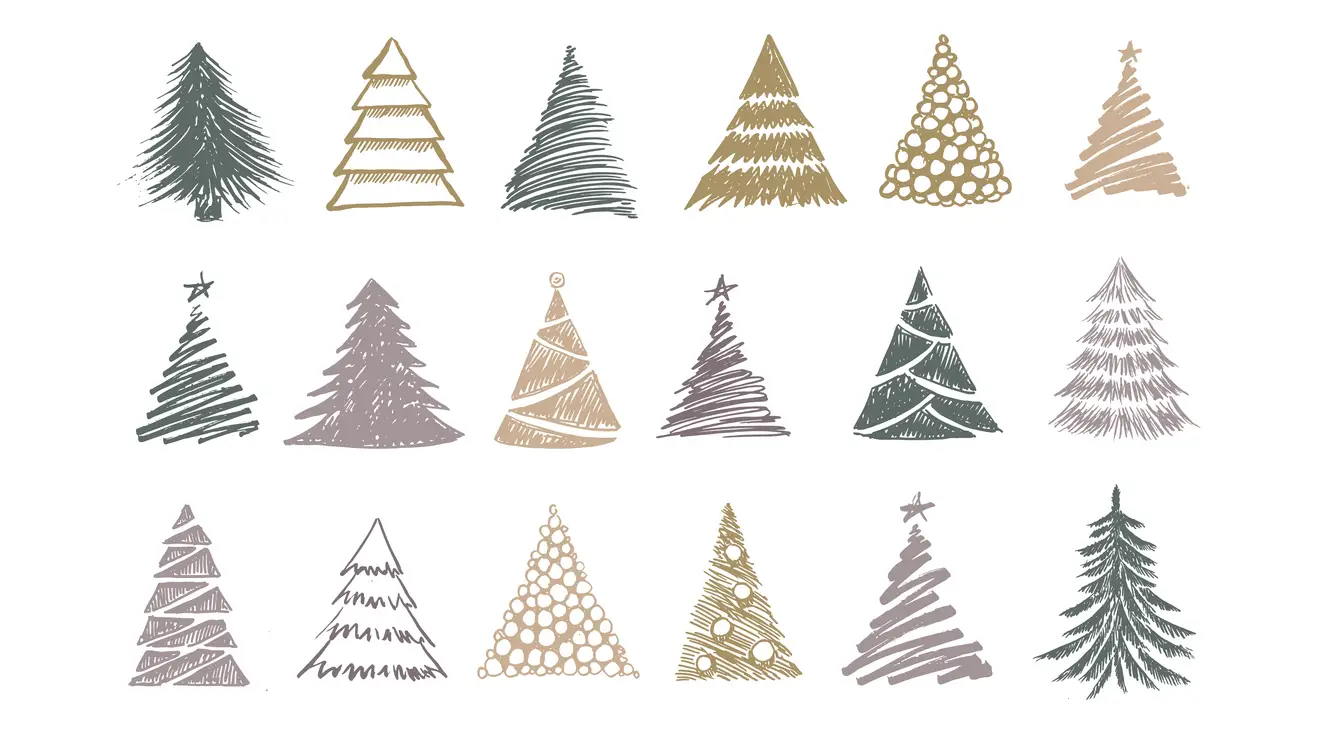 El truco para hacer un dibujo de un &aacute;rbol de Navidad en menos de 1 minuto