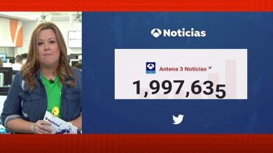 La cuenta de Twitter de Antena 3 Noticias, preparada para celebrar los 2 millones de seguidores