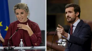 Yolanda Díaz y Pablo Casado Yolanda Díaz y Pablo Casado