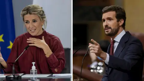 Yolanda Díaz y Pablo Casado Yolanda Díaz y Pablo Casado