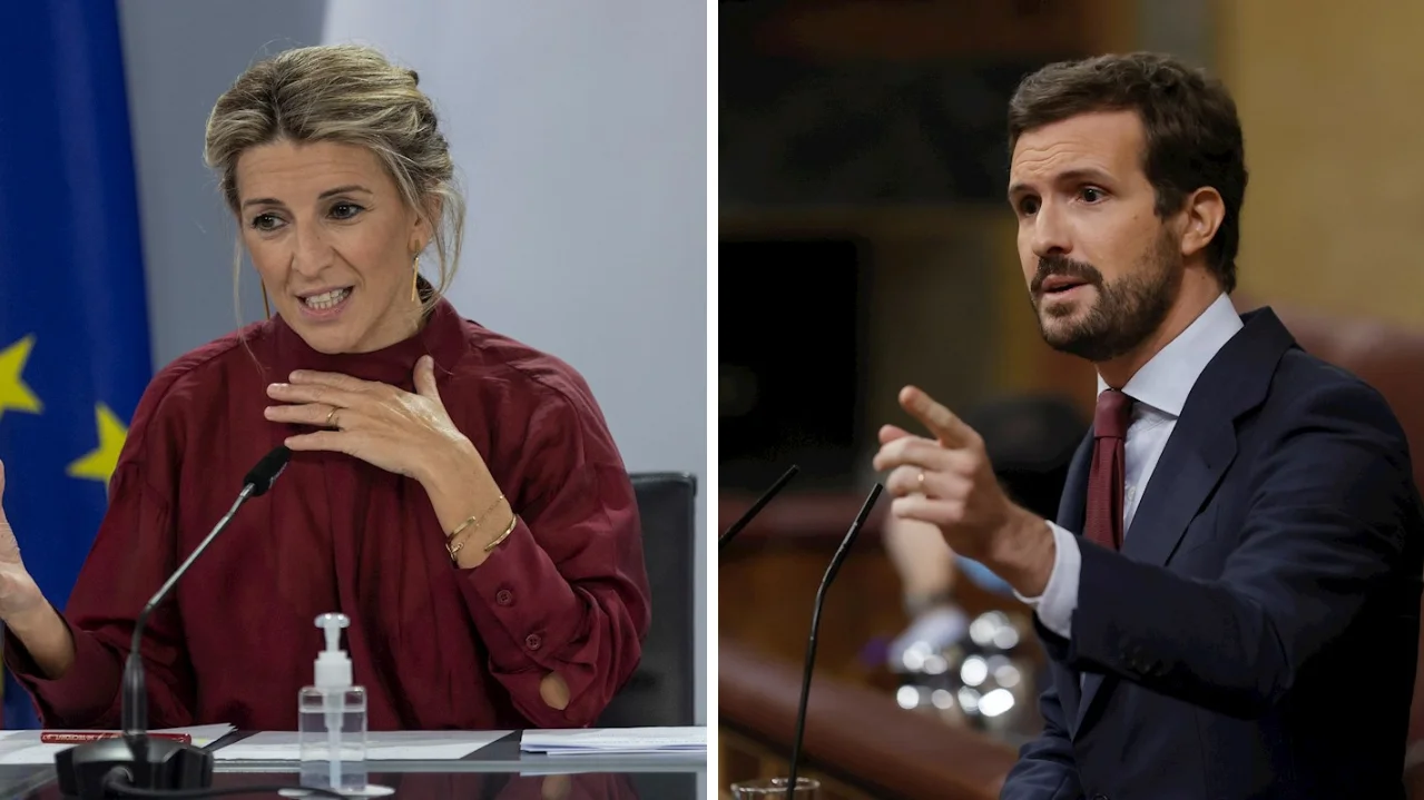 Yolanda Díaz y Pablo Casado Yolanda Díaz y Pablo Casado