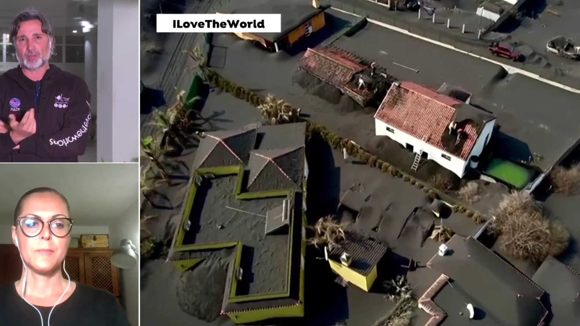 El propietario de una empresa que usa drones para sobrevolar las coladas del volcán de La Palma