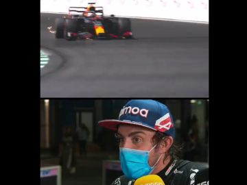 La inesperada y viral reacción de Alonso al accidente de Verstappen que la da la pole a Hamilton