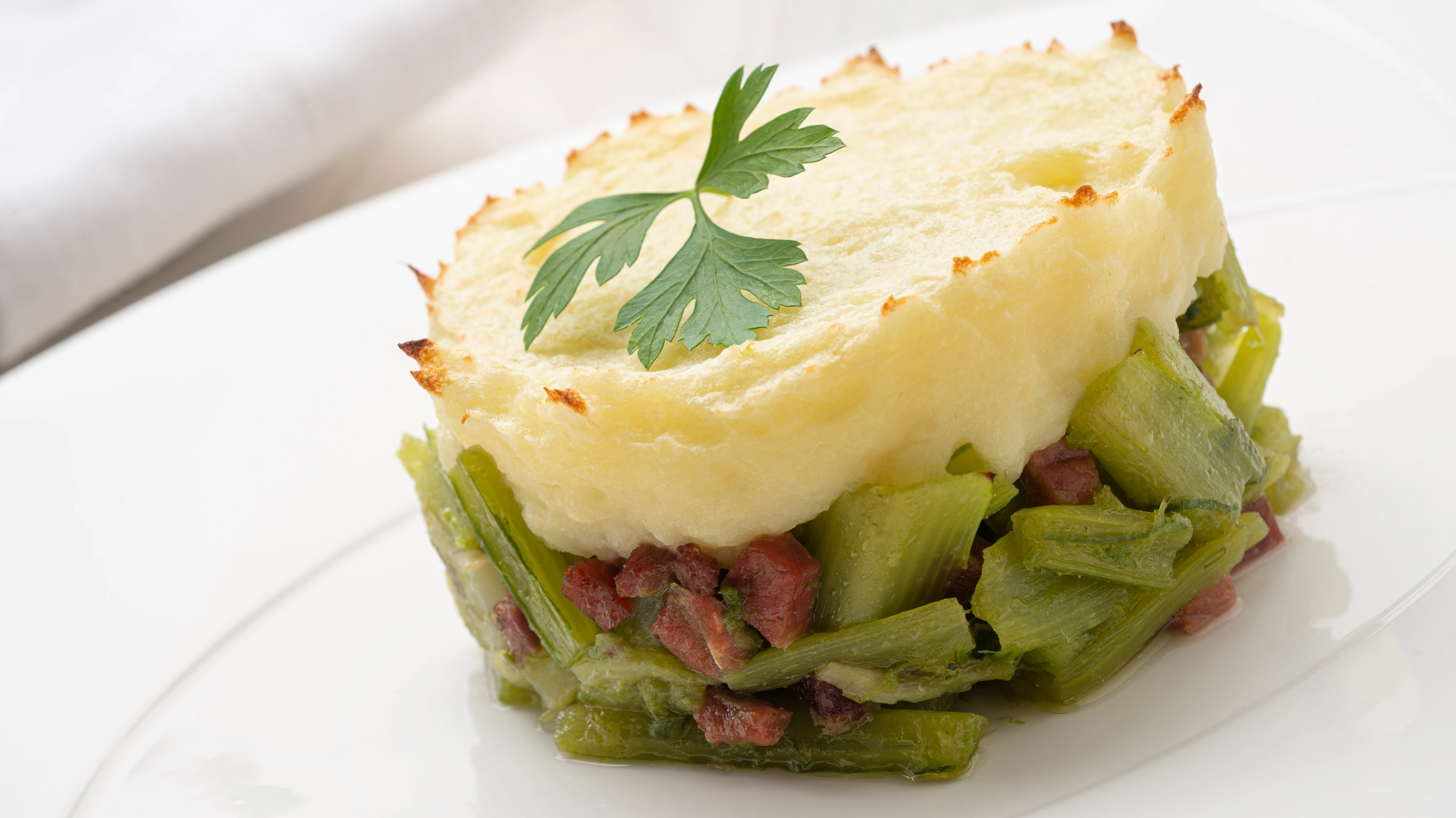 Receta rica y saludable: borraja gratinada por pur&eacute; de patata