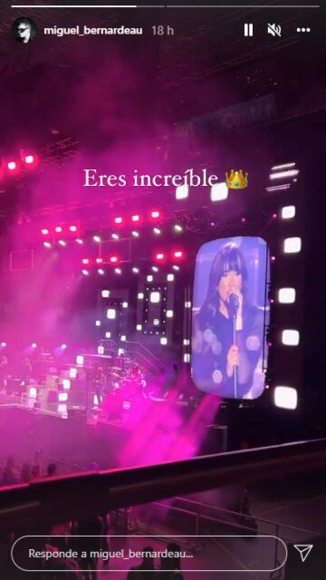 Miguel Bernardeau en el concierto de su novia, Aitana