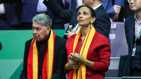 Manolo Santana y su mujer Claudia Rodríguez