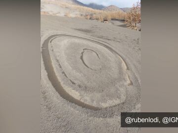 Marcas circulares en el volcán de La Palma