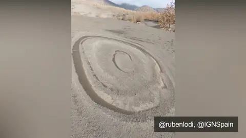 Marcas circulares en el volcán de La Palma Marcas circulares en el volcán de La Palma