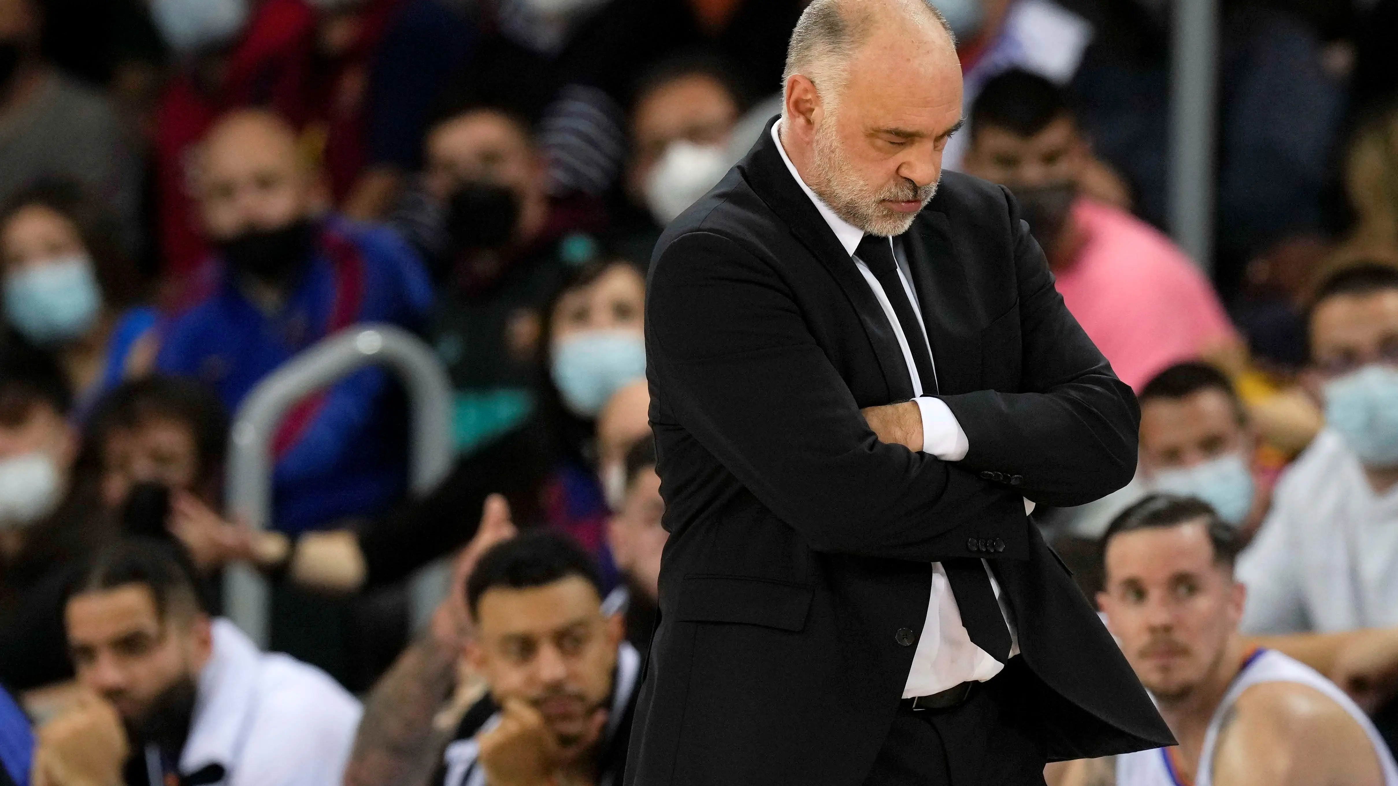 Pablo Laso, durante el partido de EuroLiga ante el Barça Pablo Laso, durante el partido de EuroLiga ante el Barça