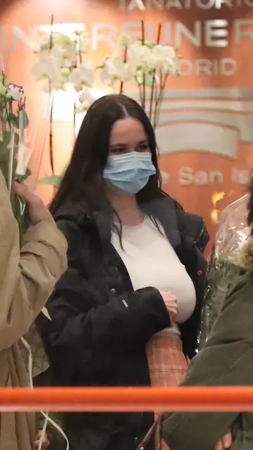 María Forqué en el tanatorio de su madre, Verónica Forqué María Forqué en el tanatorio de su madre, Verónica Forqué