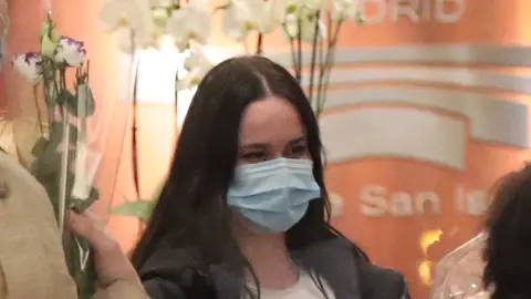 María Forqué en el tanatorio de su madre, Verónica Forqué María Forqué en el tanatorio de su madre, Verónica Forqué