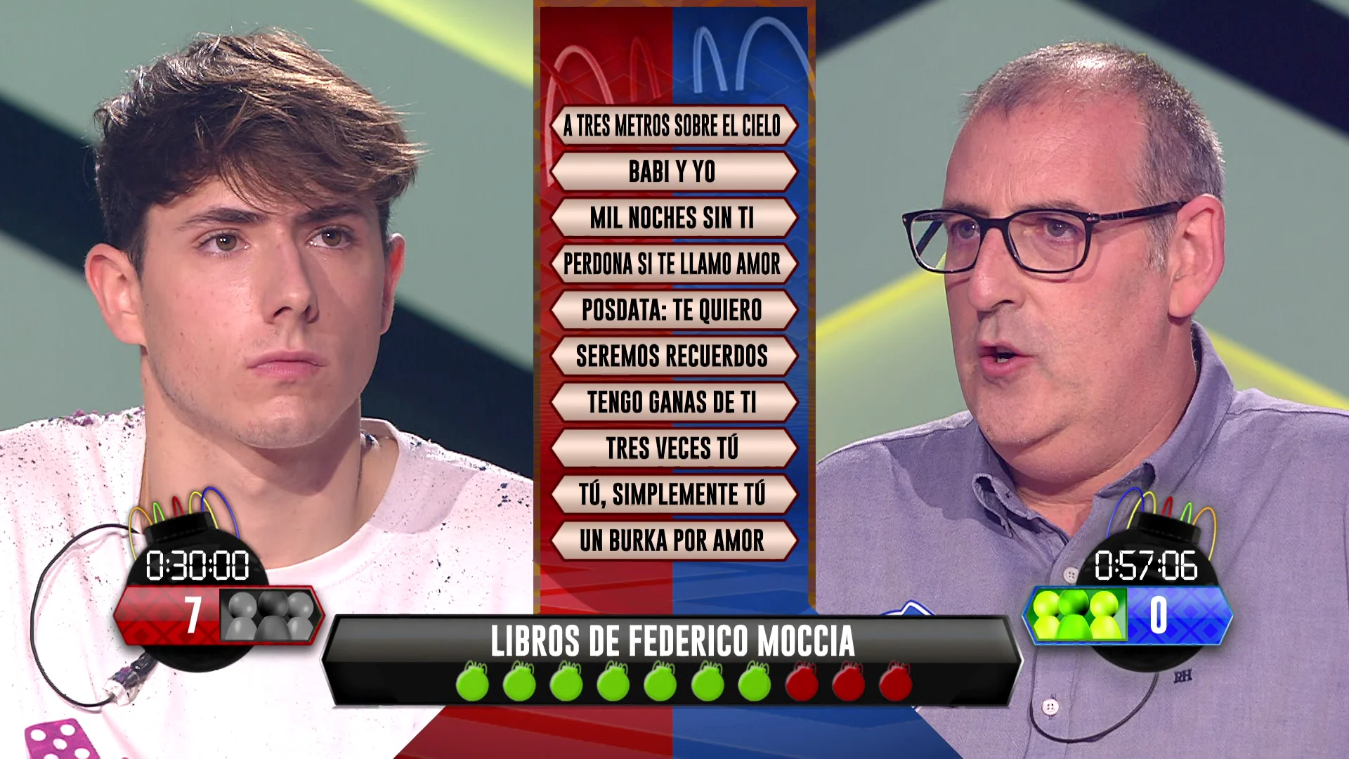 Un concursante de &lsquo;Covarrubios&rsquo; se pone &ldquo;romantic&oacute;n&rdquo; en &lsquo;&iexcl;Boom!&rsquo; con los libros de Federico Moccia 