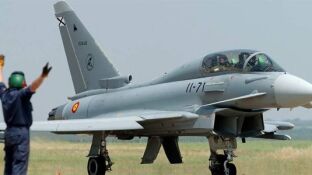 Un Eurofighter en funcionamiento