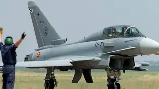 Un Eurofighter en funcionamiento Un Eurofighter en funcionamiento