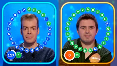 La magistral jugada de Orestes que deja en jaque a Jaime: una única vuelta y 23 aciertos en ‘El Rosco’ La magistral jugada de Orestes que deja en jaque a Jaime: una única vuelta y 23 aciertos en ‘El Rosco’