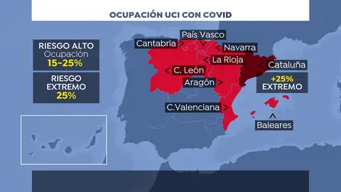 Las UCI están al borde del colapso en muchos hospitales de toda España Las UCI están al borde del colapso en muchos hospitales de toda España