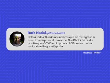 Rafa Nadal, positivo en coronavirus tras disputar el torneo de Abu Dhabi