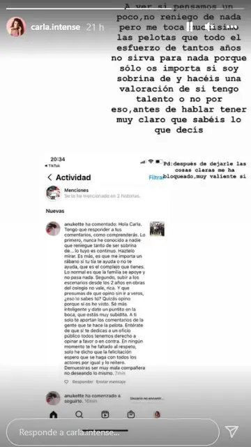 Carla Vigo, harta de las críticas que le acusan de renegar de su tía, la reina Letizia Carla Vigo, harta de las críticas que le acusan de renegar de su tía, la reina Letizia