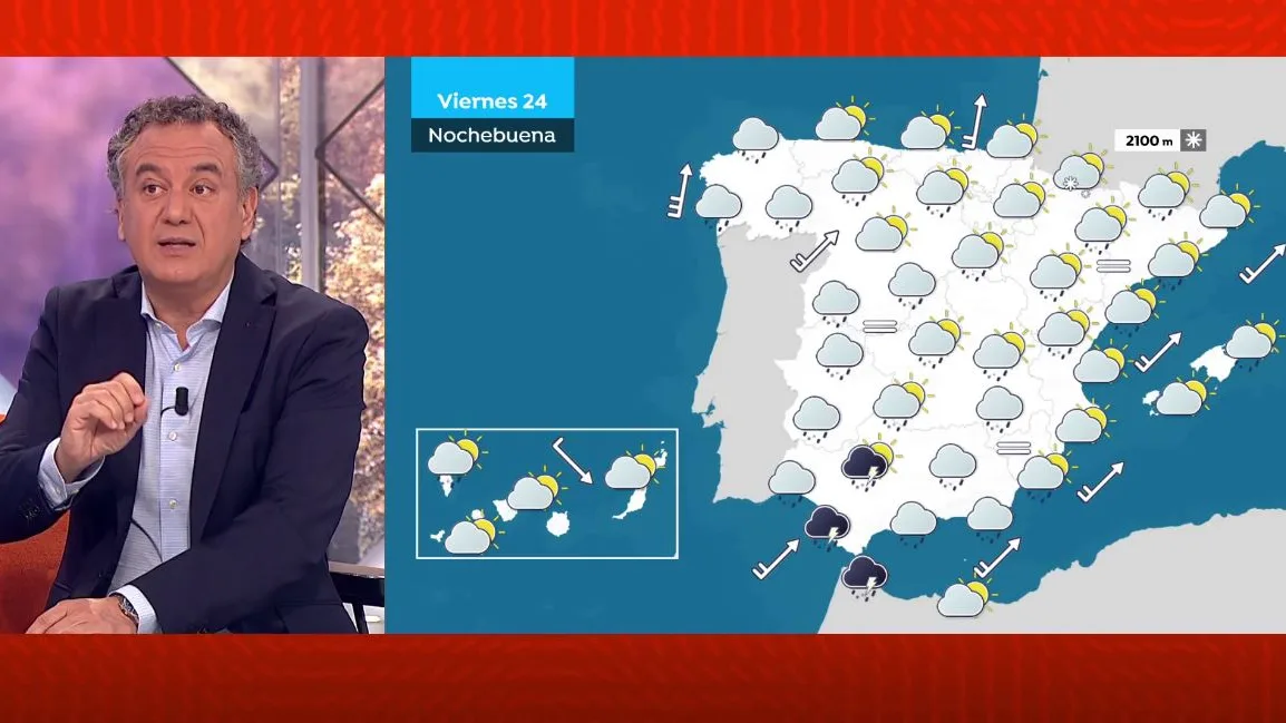 Previsi&oacute;n meteorol&oacute;gica de Roberto Brasero.