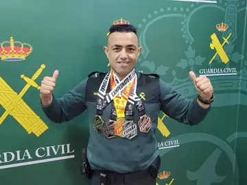 Nabib Mohamedi, el guardia civil que ha conquistado tres medallas en el campeonato de España de jiu-jitsu