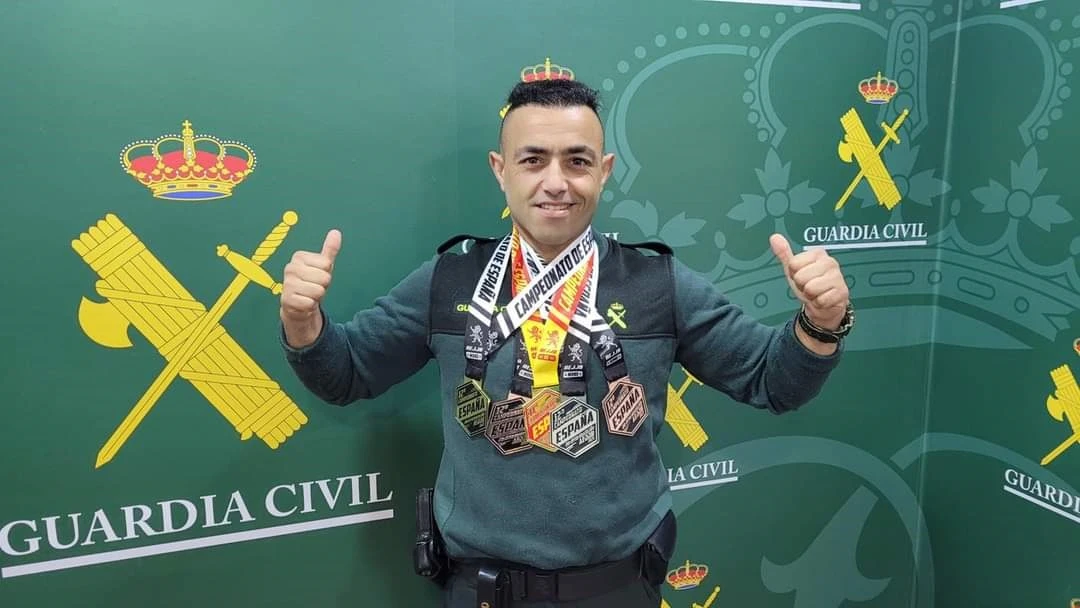 Nabib Mohamedi, el guardia civil que ha conquistado tres medallas en el campeonato de Espa&ntilde;a de jiu-jitsu