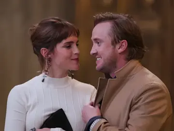 Emma Watson y Tom Felton en la reunión de 'Harry Potter' Emma Watson y Tom Felton en la reunión de 'Harry Potter'