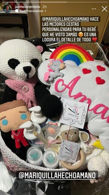 Jaime Lorente comparte el regalo que ha recibido su hija Amaia