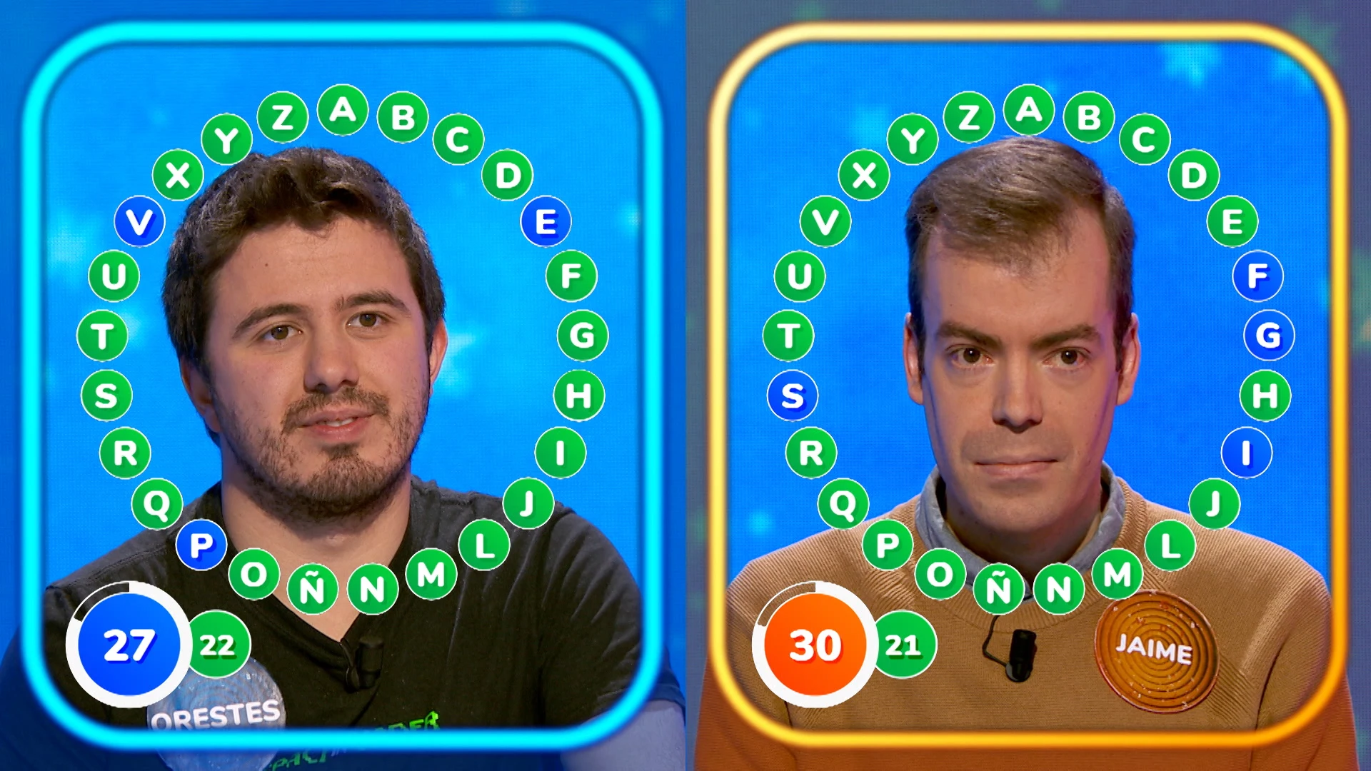 La “inspiración divina” resuelve un empatadísimo duelo entre Jaime y Orestes en ‘El Rosco’: ¡tenían los mismos segundos! La “inspiración divina” resuelve un empatadísimo duelo entre Jaime y Orestes en ‘El Rosco’: ¡tenían los mismos segundos!