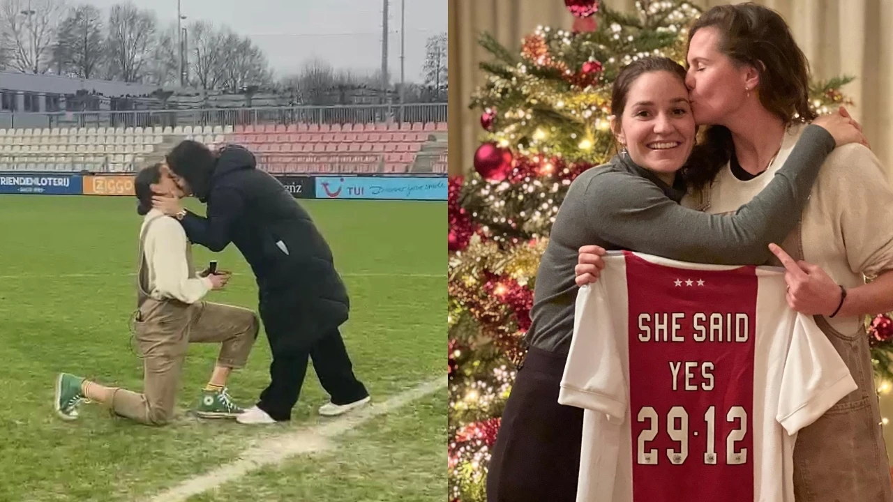 La emotiva pedida de mano de Merel van Dongen a Ana Romero en el campo de entrenamiento del Ajax