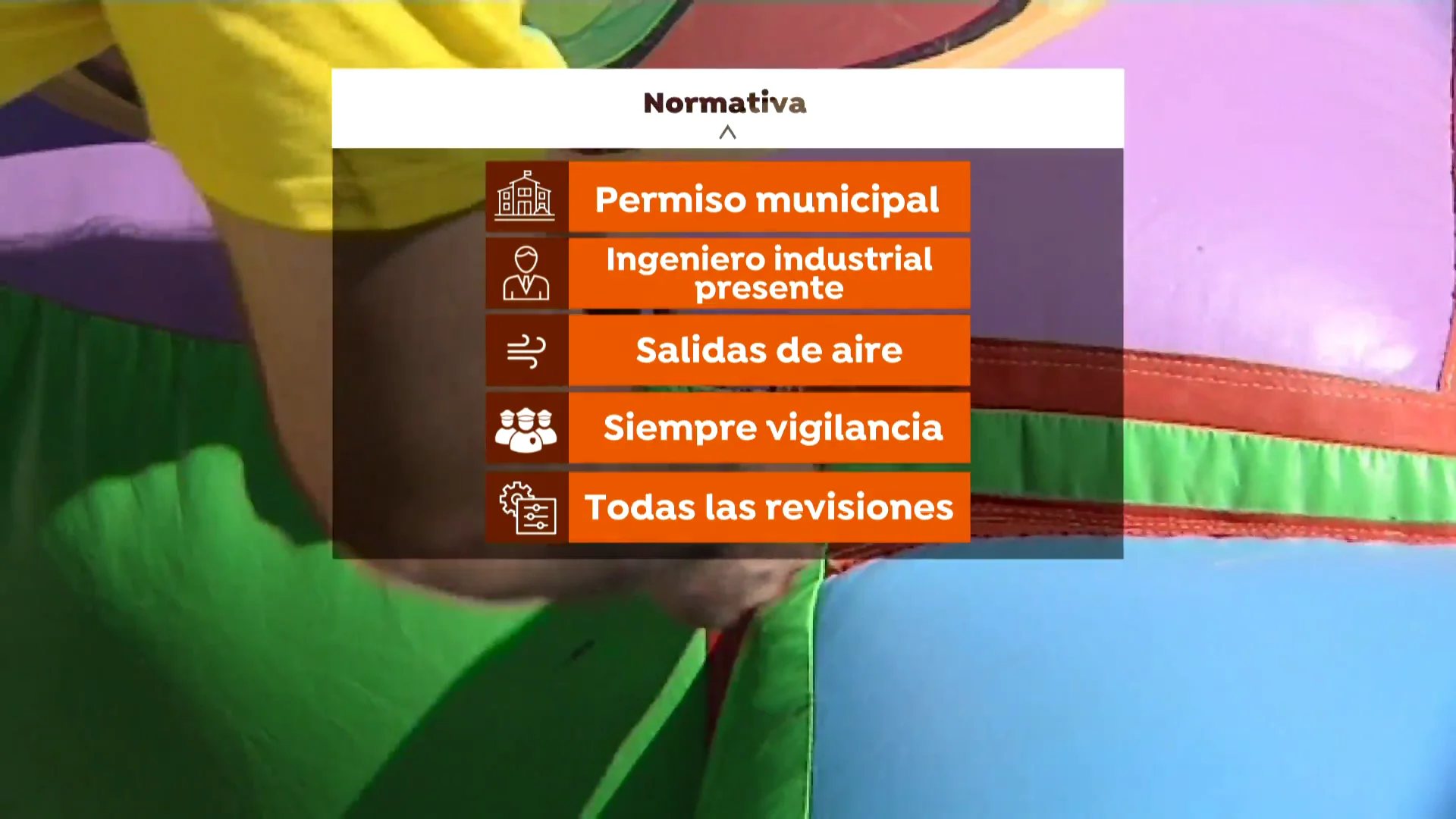 Las normas de seguridad de los castillos hinchables en las ferias