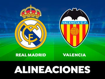 Alineación del Real Madrid en el partido de hoy de la Liga Santander ante el Valencia