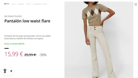 Pantalón low waist flare Pantalón low waist flare