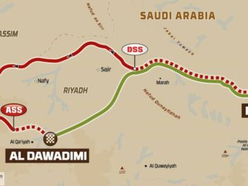 Rally Dakar 2022: Recorrido de la etapa 7 Riyadh > Al Dawadimi